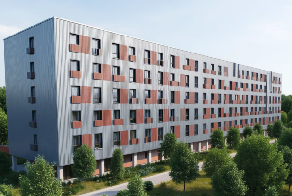 Projeto do edifício com 75 frações em Fermentões ©Casais Construction